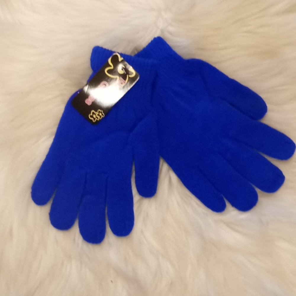 Kids- Royal Blue  Stretchy Magic Gloves